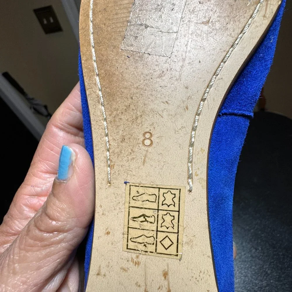 Jeffrey Campbell royal blue suede size 8  flats loafers